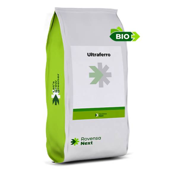 Confezione di Ultraferro Rovensa Next, concime microgranulare a base di chelato di ferro EDDHA.