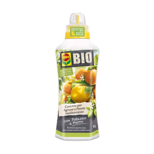 Flacone 1 litro COMPO Bio Concime Liquido per Agrumi con tappo dosatore
