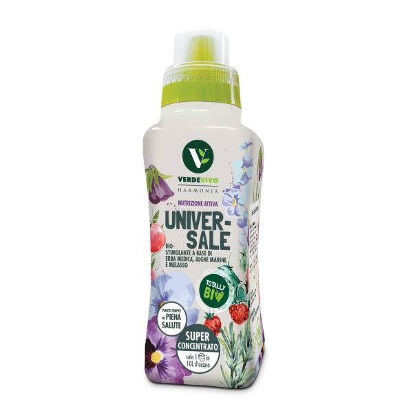 Flacone 500g Harmonia Universale Verde Vivo, biostimolante liquido per crescita radicale e fogliare.
