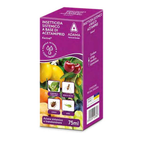 Confezione Kestrel Adama 75 ml insetticida sistemico a base di Acetamiprid per protezione piante.
