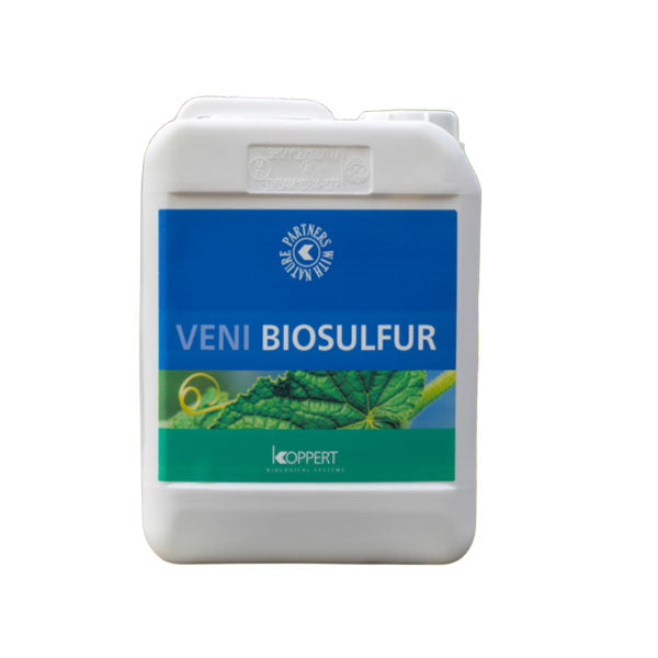 Veni Biosulfur Koppert 5 litri, zolfo elementare di origine microbiologica per nutrizione fogliare