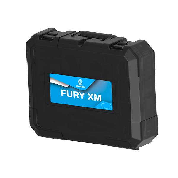 Potatore elettrico a catena Campagnola FURY XM con batteria plug-in, barra da 5 pollici e valigetta Campagnola.