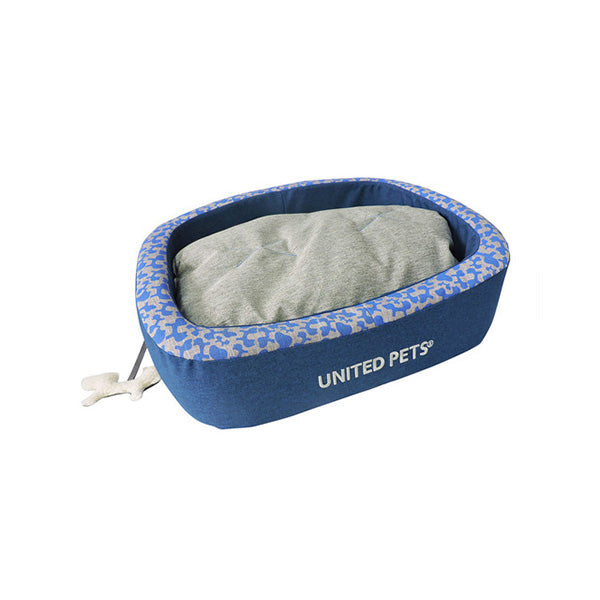 Snorefie Cuccia Ovale: cuccia ovale per cani con imbottitura blu